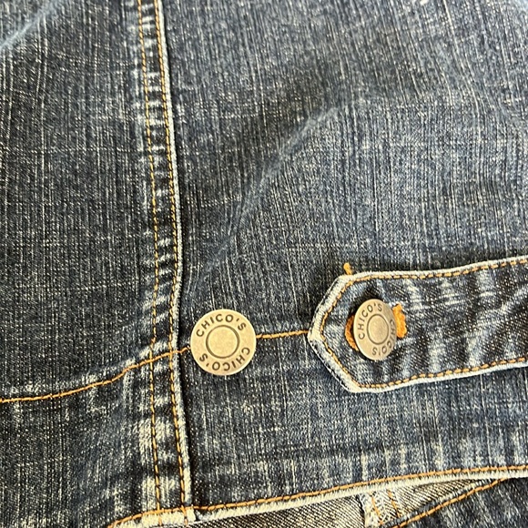 Chico’s long Denim Jacket Size 3. - Picture 5 of 7